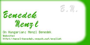 benedek menzl business card